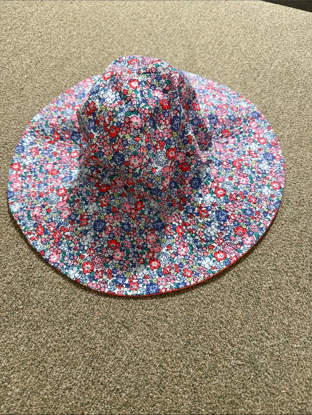 Carter's Floral Wide-Brim Sun Hat - Pink, Blue, White